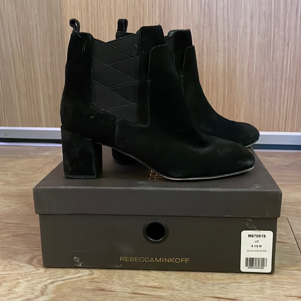 Rebecca Minkoff Black suede Lo booties